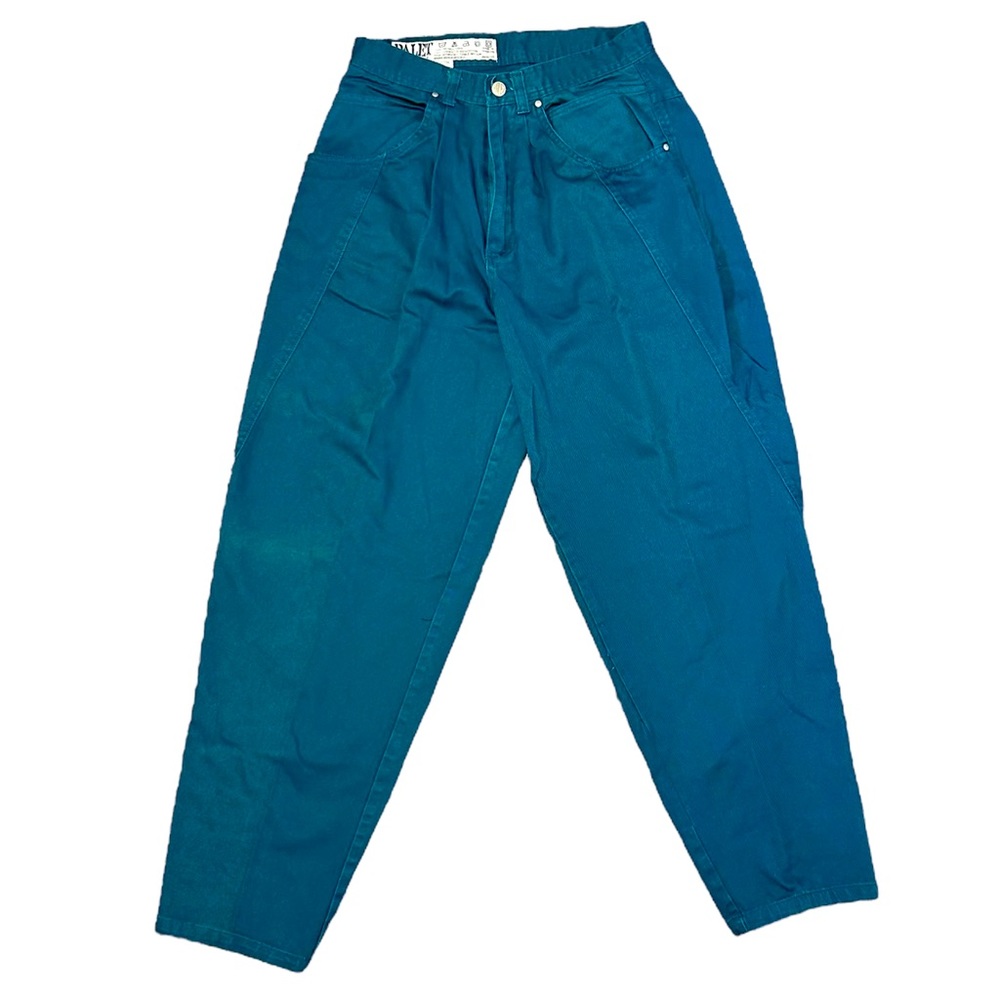 Palet Jeans Women’s High Rise Mom Jeans Teal Green Vintage 80s/90s Size 31M
